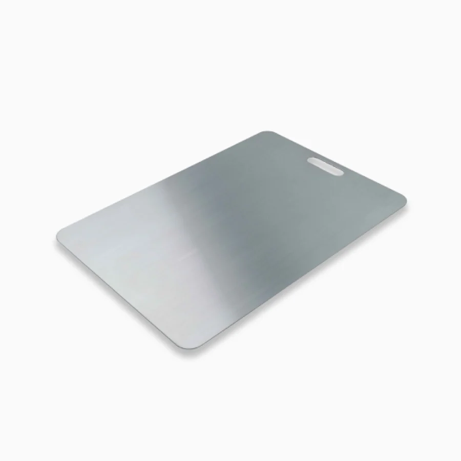 Katori pure titanium cutting board, angled view